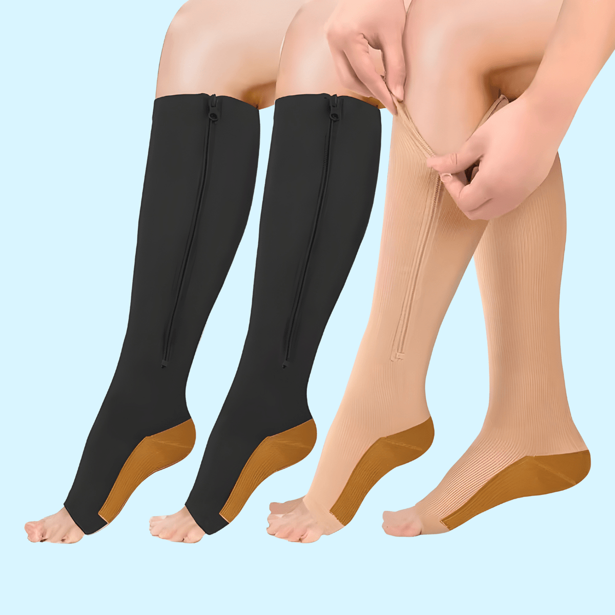 Zip Compression Socks